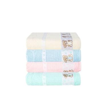 Imagem de Kit 3 Toalhas De Banho Kids Infantil Em Ponto Cruz Para Bordar 100% Algodão (Variadas)