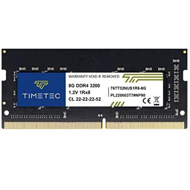 Imagem de Timetec 8GB DDR4 3200MHz (ou 2933MHz ou 2666MHz) PC4-25600 Non-ECC Unbuffered 1.2V CL22 1Rx8 Single Rank 260 Pin SODIMM Laptop Notebook PC Computador Memória RAM Upgrade