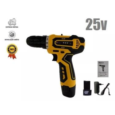 Imagem de Furadeira Parafusadeira Bivolt 2Baterias Lítio 700Rmp Maleta