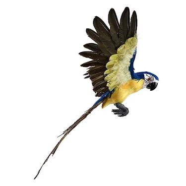 Imagem de PRETYZOOM 1 Unidade pássaro artificial estatuetas de papagaios artificiais para decoracao para casa decorações de natal ao ar livre estátua de papagaio artesanato de papagaio