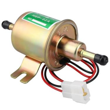 Imagem de Bomba de combustível elétrica embutida a gás de baixa pressão universal de 12 V HEP-02A 2,5-4 PSI Metal Gasolina sólida Motor diesel Motocicleta Carburador Cortador de grama