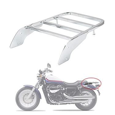 Imagem de Porta-bagagens traseiro assento solo Sissy Bar caixa de ferramentas de carga suporte de painel suporte de prateleira acessórios de motocicleta para Shadow Steed VLX 600 1999-2007 e para Shadow VT750
