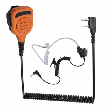 Imagem de WODASEN Microfone de alto-falante de rádio à prova d'água Walkie Talkie Microfone de mão com lapela de ombro para Baofeng UV-5R UV-82HP AR-152 BF-888S BF-F8HP Archsell AR-5 Retevis RT17 RT19 RT21 RT27