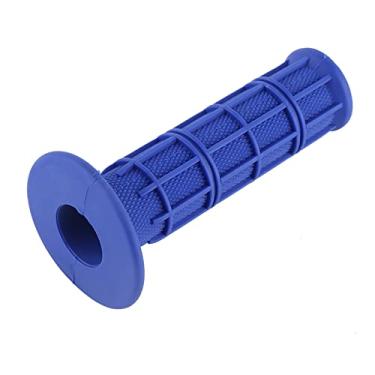 Imagem de PAR UNIVERSAL DE APERTOS DE GUIADOR DE SILICONE ANTI-DERRAPANTE PARA MOTOCICLETA PARA CONDUÇÃO SEGURA 7/8 POLEGADAS PRETO (Azul)