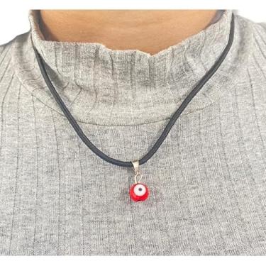 Imagem de META ATACADO, Pingente da Sorte Ganhe Corrente - Escolha o seu Amuleto Cor:Olho Grego Vermelho 0,5cm