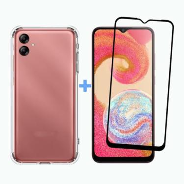Imagem de Capa Capinha Case Anti Impacto Transparente Premium Silicone + Película de Vidro 3D para Samsung Galaxy A04E