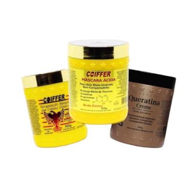 Imagem de Kit Cronograma Capilar Tratamento de Choque Coiffer 3un