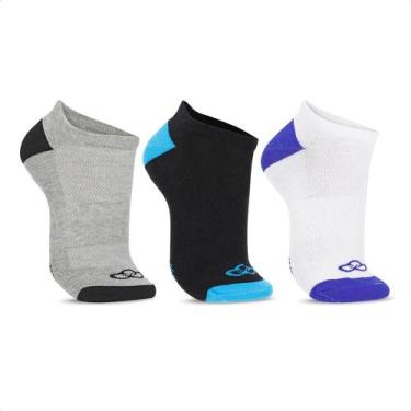 Imagem de Kit de 3 Pares de Meia Olympikus Cano Invisível Masculino, Variados, 3