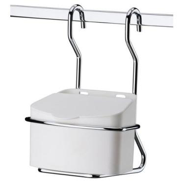 Imagem de Saleiro Plástico Porta Sal 500g Com Suporte Para Barra Cozinha - 2410 