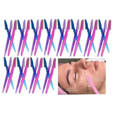 Imagem de Lâmina de sobrancelha dermaplaning esfoliante facial removedor pelos 3