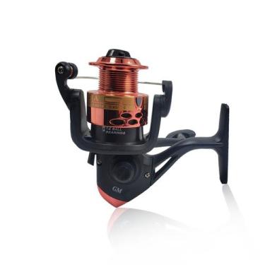 Imagem de Kit 2 Molinete Pesca Profissional 10 Rolamentos Haojia Gm3000 Abs