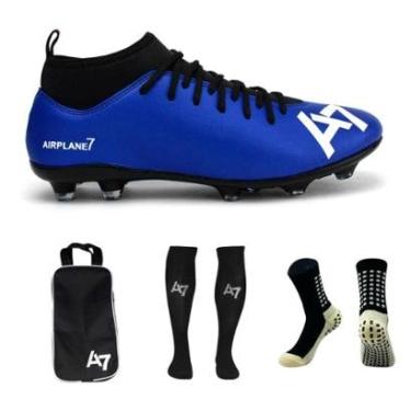 Imagem de Chuteira Botinha De Campo + Meião + Antiderrapante + Porta-Masculino