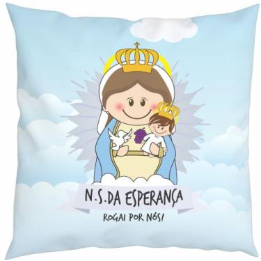Imagem de Almofada Com Enchimento Oração Santinho Nossa Senhora da Esperança - C