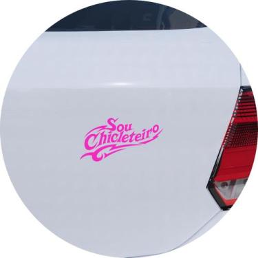 Imagem de Adesivo de Carro Sou Chicleteiro - Cor Rosa - Melhor Adesivo, Rosa