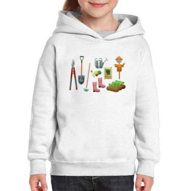Imagem de Moletom Infantil Jardinagem Paisagista - Foca na Moda, Branco, 14