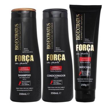 Imagem de Bio Extratus Força com Pimenta (Kit Shampoo + Condicionador 350ml + Má