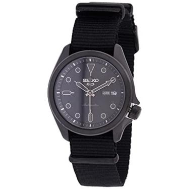 Imagem de SEIKO 5 Relógio esportivo masculino com mostrador preto automático SRPE69K1, Azul, Moderno
