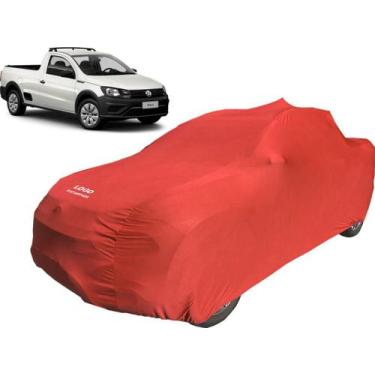 Imagem de Capa Para Proteger Pintura Carro Vw Saveiro Cab Simples - Mz, Vermelha