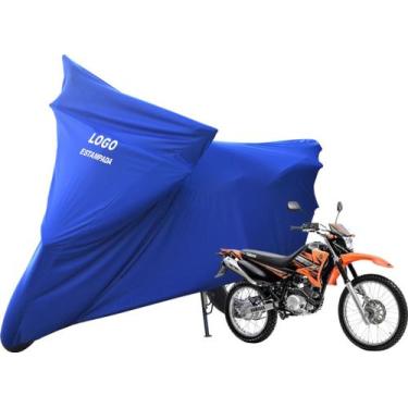Imagem de Capa De Cobrir Moto Yamaha XTZ 125X Não Risca Pintura - Mz, Azul