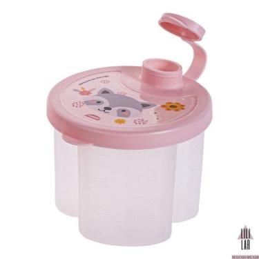 Imagem de Dosador Porta Leite em Pó Formula Bebê 3 Divisórias com Tampa - PLASUT