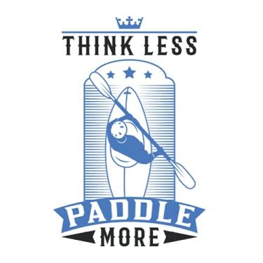 Imagem de Kayak Notizbuch: Think less Paddle more Kayak Paddelsport / 6x9 Zoll / 120 karierte Seiten Seiten