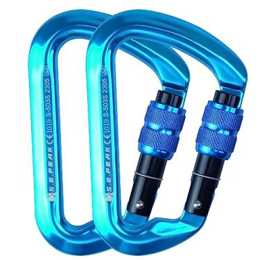 Imagem de S.E.PEAK Sepeak Uiaa Ce 30Kn Mosquetão de Escalada com Trava, Grampo de Parafuso Profissional Resistente para Escalada Ao Ar Livre, Montanhismo, Rapel, Acampamento, Caminhada, Balanço, Gancho de Mosqu