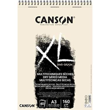 Imagem de CANSON XL Bloco de desenho natural de grão de areia com superfície de lixa A3 40 folhas 160 g/m²