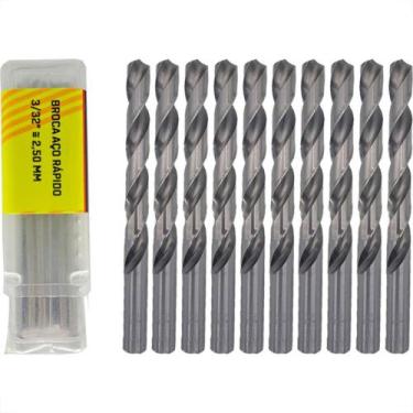 Imagem de Broca Aco Rapido Thompson 2,5Mm-3/32'' - 1321 - Kit C/10 Pecas - MAC F