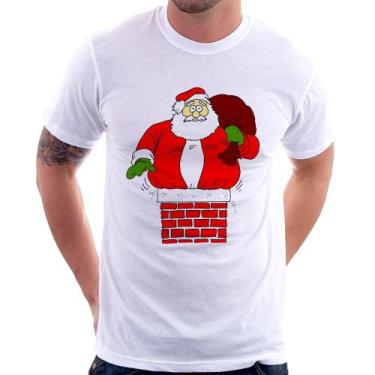 Imagem de Camiseta Papai Noel Chaminé - Foca na Moda, Branco, M
