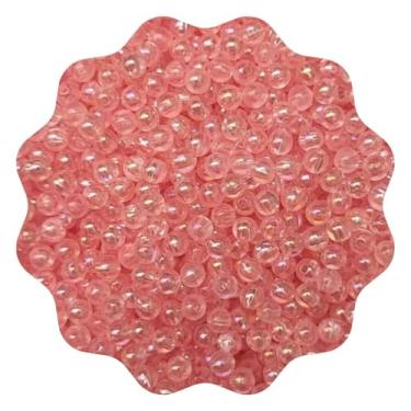 Imagem de 500 Miçanga Pérola Translúcida 6mm Irisada Missanga Bijuteria Artesanato (Rosa Claro)