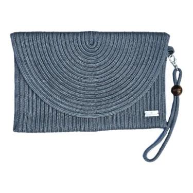 Imagem de Bolsa Sabrina (Bolsa Carteira) - Marca Cordamada - Produzida artesanalmente com corda naval (Cinza Grafite)