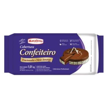 Imagem de Cobertura fracionada Confeiteiro Meio Amargo 1,01kg Mavalerio - Mavalé