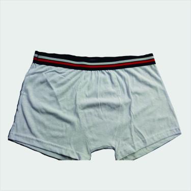Imagem de Cueca Boxer Algodão com Elástico Listrado Branco Basic + P
