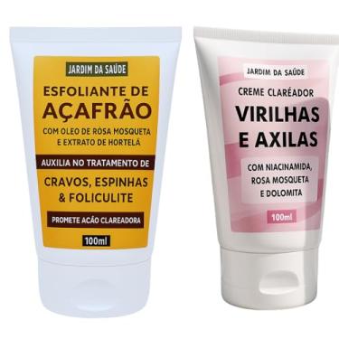 Imagem de Kit Creme Esfoliante de açafrão + Creme clareador de virilhas e axilas com Niacinamida