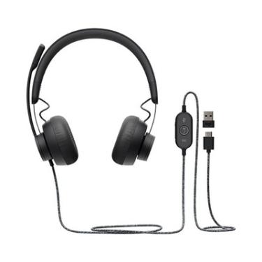 Imagem de Fone De Ouvido Com Fio Logitech, Zone E Com Cancelamento De Ruído, preto-981-000871