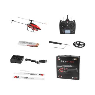Imagem de Helicóptero RC 3D Wltoys XK K110S - 6CH, 6G, Motor Sem Escova e Compat