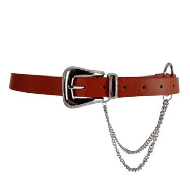 Imagem de Cinto Feminino Corrente Dupla Fivela Em Metal R045 - Stylestore, Caram