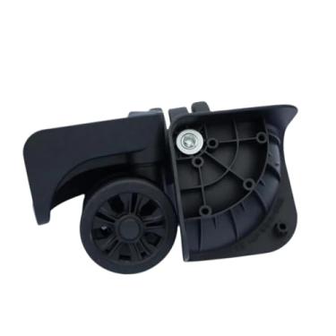 Imagem de AsrMyjcx 2 peças de rodas de reposição para malas, peças de reposição, acessórios, rodas de carrinho com rotação de 360 ​​graus, rodízios de carrinho