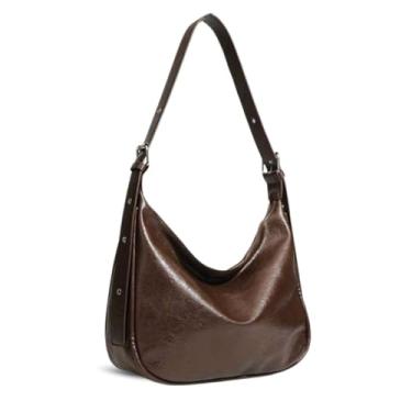 Imagem de Bolsa Feminina Social Média em Couro Sintético, Elegante, para Trabalho (Marrom)