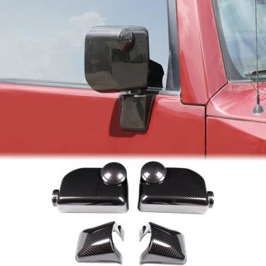 Imagem de Aunginsy Capa de espelho retrovisor de porta de carro compatível com Toyota FJ Cruiser 2007-2021 2022 acessórios, 6 peças ABS exterior lateral traseira capa protetora, instalação de fita