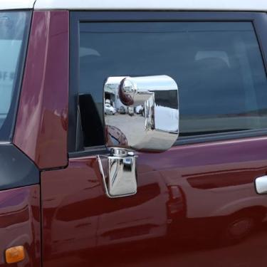 Imagem de Aunginsy Capa de espelho retrovisor de porta de carro compatível com Toyota FJ Cruiser 2007-2021 2022 acessórios, 6 peças ABS exterior lateral traseira capa protetora, instalação de fita