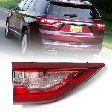Imagem de Huray Luz traseira interna de LED esquerda adequada para Chevy Traverse 2018-2021, lanterna traseira LH com lâmpadas estilo original, substituição de luz de freio traseira para 85164974 GM2802117 lado