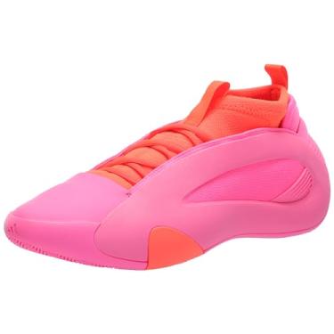 Imagem de adidas Tênis masculino Harden Volume 8, Rosa lúcido/vermelho solar/laranja impacto, 38