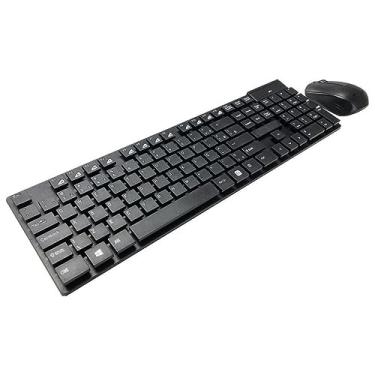Imagem de Kit Teclado e Mouse Sem Fio ABNT2 Brasil Design Ergon�mico e Teclas Flutuantes Digita��o Confort�vel