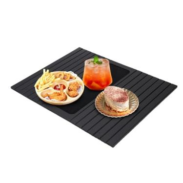 Imagem de Fockety Bandeja de Apoio de Braço do sofá, Anti -slip Silicone Dobrável sofá Bandeja de sofá Porta -copo, Bandeja de sofá de Mesa de Braço Portátil para Comer, Bebidas, Lanches, Controle (Preto)