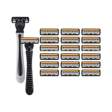 Imagem de Navalha De Segurança De Aço Inoxidável Premium, Saco De Barbear De 3 C