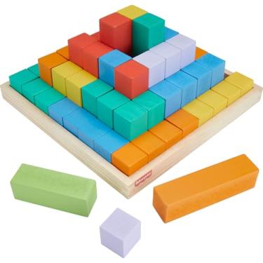 Imagem de Fisher-Price Brinquedo para Bebês Pirâmide de Blocos de Madeira para crianças a partir de 18 meses