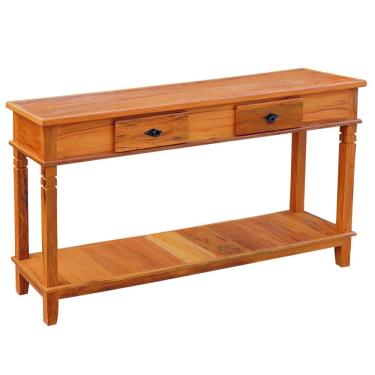 Imagem de Aparador Tradicional 1,5M Madeira Maciça 2 Gavetas e 1 Prateleira Natural