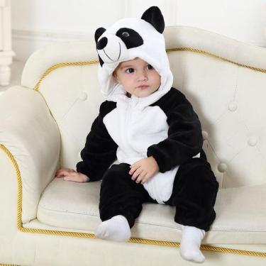 Imagem de Macacão Pijama Infantil de Bebê Frio Inverno Fantasia Urso Ursinho Pan