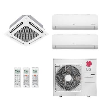 Imagem de Ar-Condicionado Multi Split Inverter LG 36.000 (2x Evap HW 12.000 + 1x Evap Cassete 4 Vias 24.000) Quente/Frio 220V